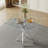 Glass Top Metal Base Dining Table-333366490