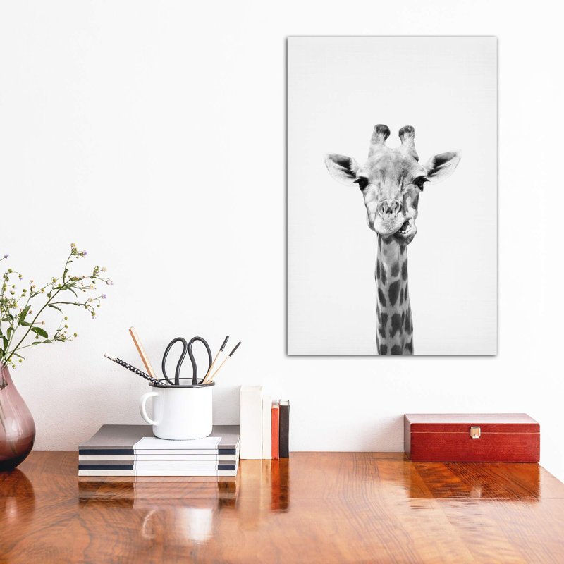 " Giraffe " by Sisi & Seb, Wrapped Canvas, 18" H x 12" W x 1.5" D, No Mat