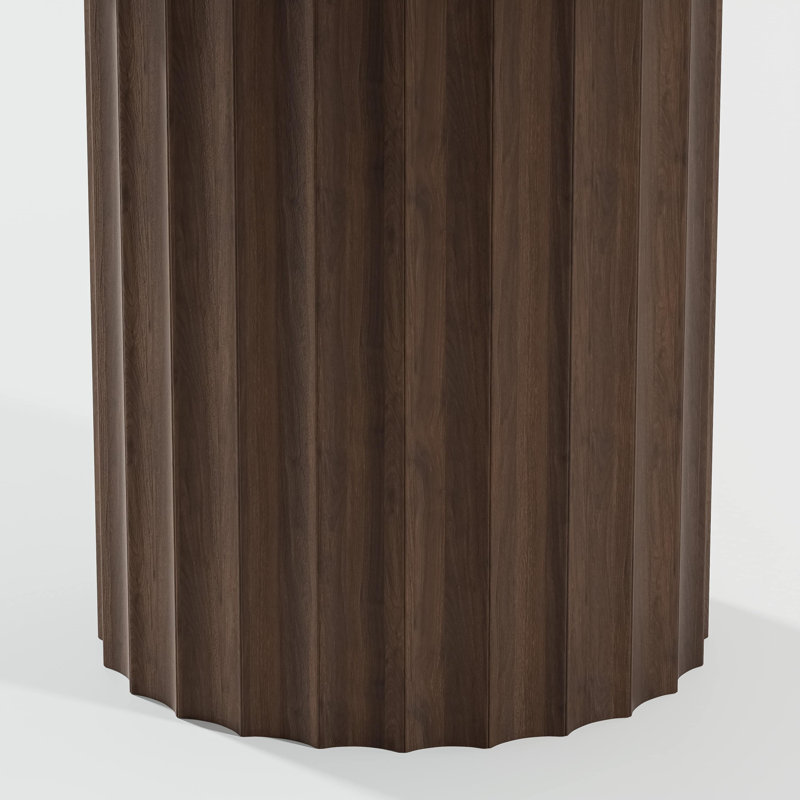 Table de salle à manger en bois massif, H 30 po x L 46 po x l 46 po, Noyer