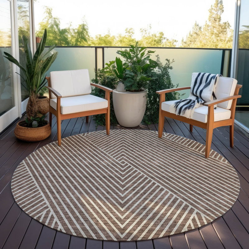 Pentagia Area Rug, Round 8'