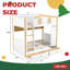 Lit superposé en forme de maison avec tablettes de rangement et tiroirs, simple / double, fabrication en bois massif-129527455