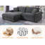 Canapé modulaire 91 "avec causeuse et repose-pieds mobile-648655197