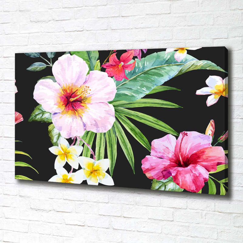 Hawaiian Flowers - Wrapped Canvas Print