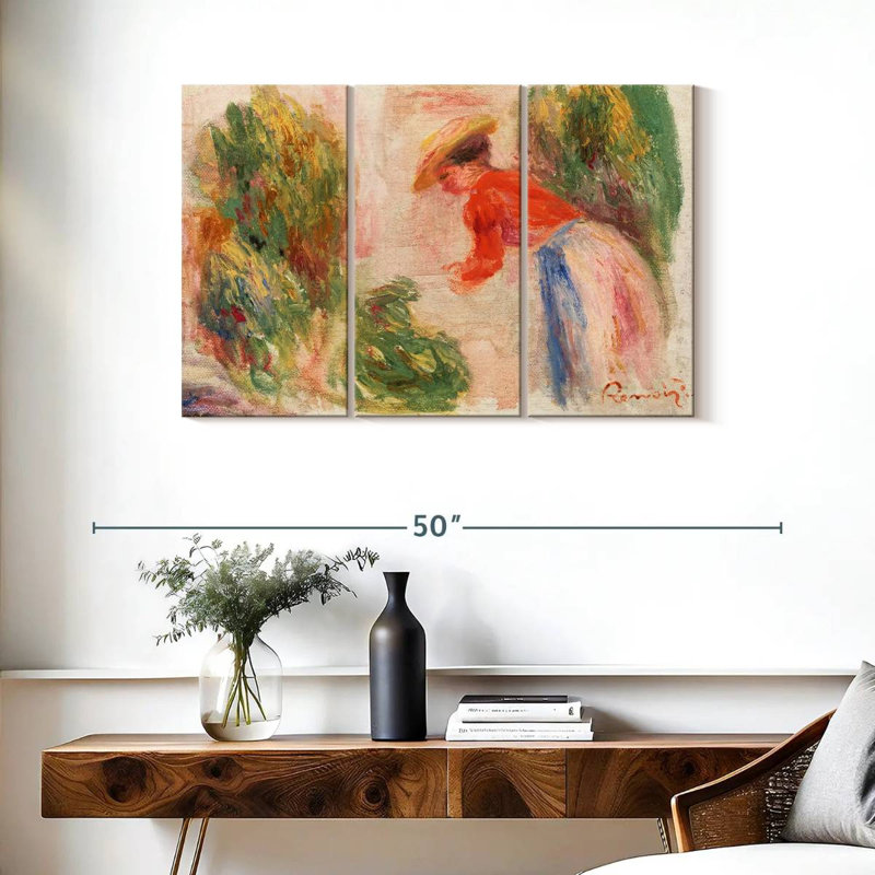 Senne Woman Gathering Flowers, 24" H x 38" W