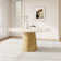 Modern Round Dining Table With Solid Wood Pedestal For 4-6 people