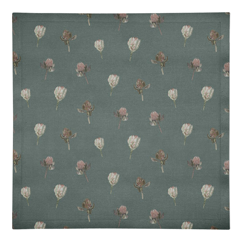 Serviette florale rectangulaire, Émeraude
