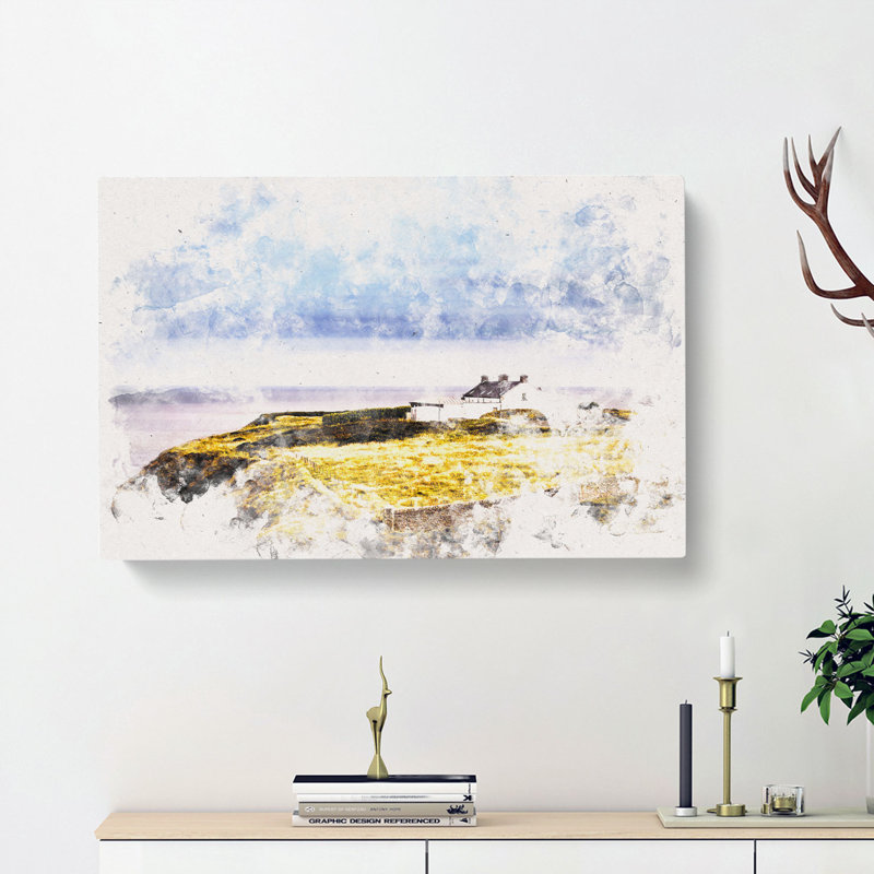 House Upon The Coast Of Dublin Ireland - Wrapped Canvas Print, 60cm H x 91cm W x 3cm D