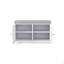 Banc de rangement pour chaussures avec armoire 2 portes Orth, banc pour chaussures avec coussin