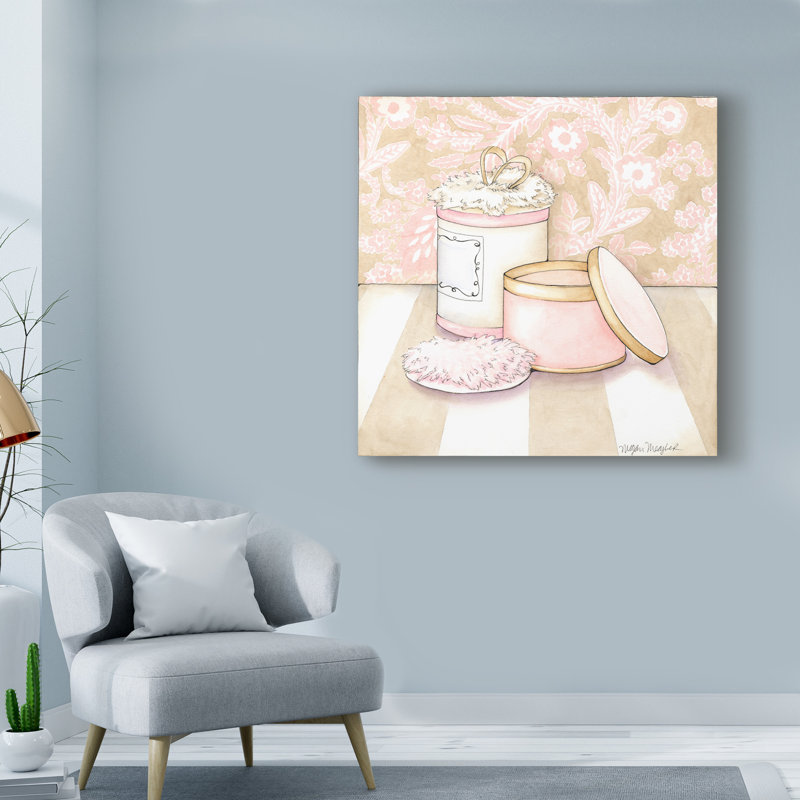 « chic poudre room ii », reproduction d’impression sur toile tendue, H 24 po x l 24 po x P 2 po