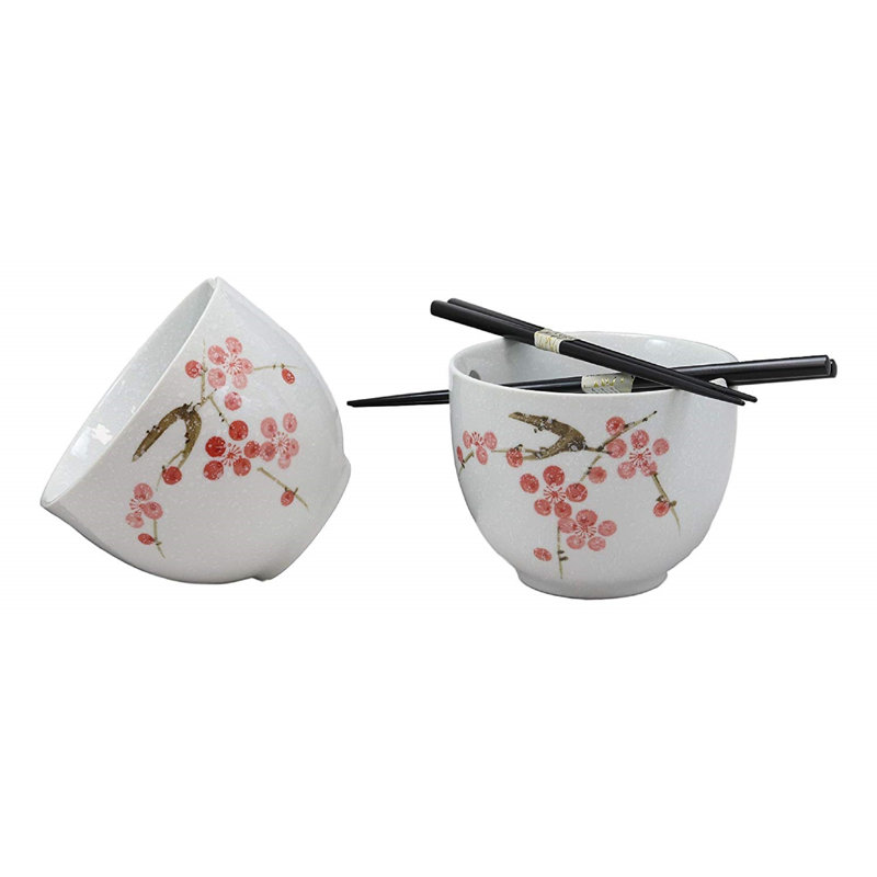 Bol à pâtes florales roses de fleurs en céramique sakura japonaise Withernsea