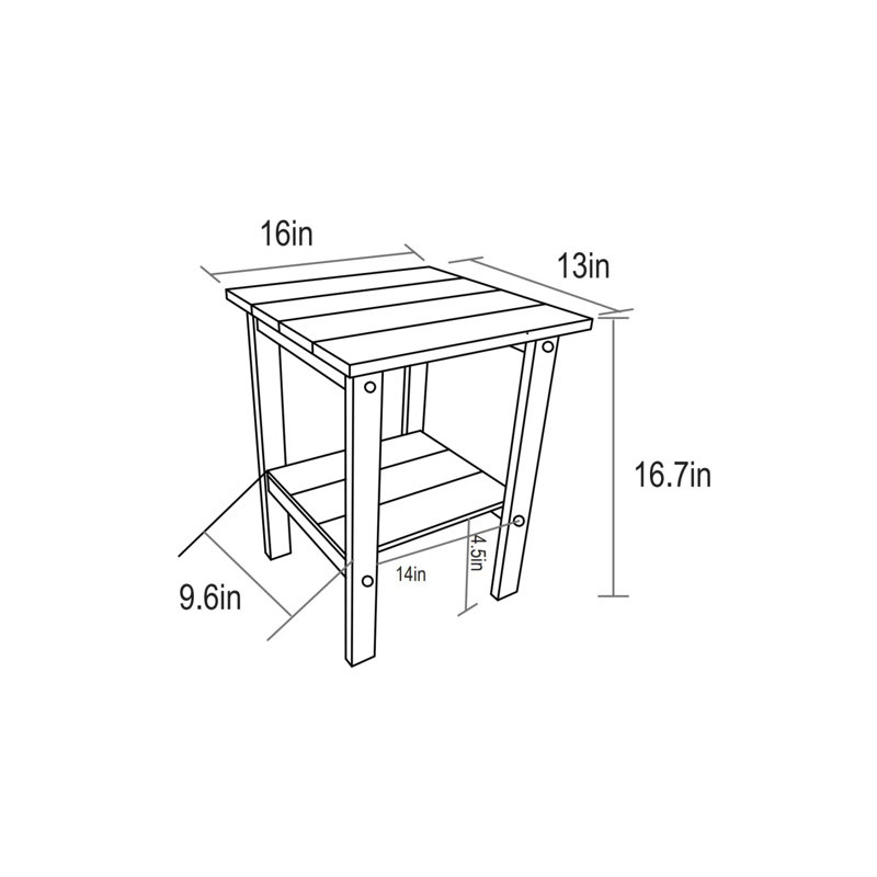 Folding Adirondack Chair With Small Side Table, Two Chairs And One Table, Navy Blue