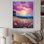 «Breathtake Sunset In Blossoming Flower Meadows», reproduction sur toile