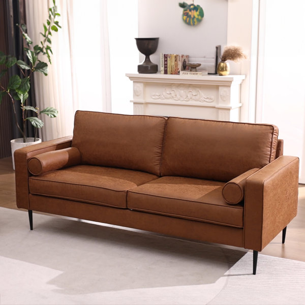 Ebern Designs Reisterstown 79'' Faux Leather Sofa | Wayfair