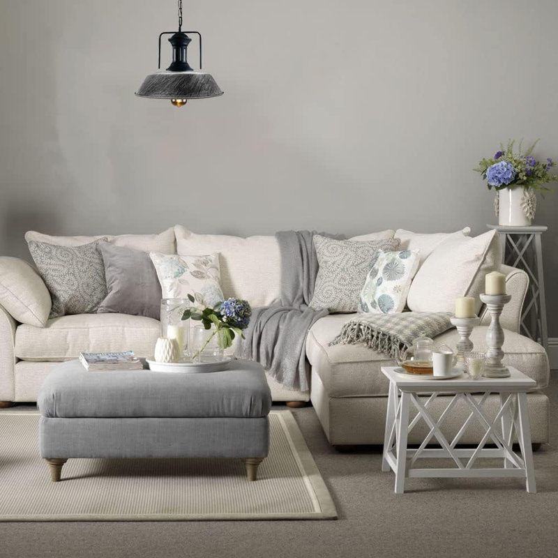 Colston 1 - Light Brushed Silver Pendant