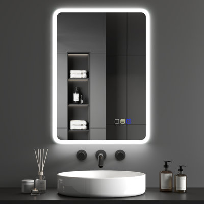 HOMCOM Backlit Illuminated Bathroom Mirror LED