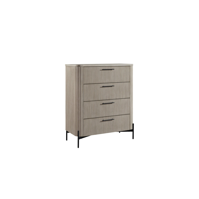 Commode 4 tiroirs - Taupe, Taupe