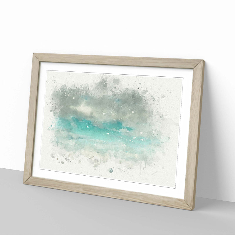 Mountain Clouds in Abstract - Framed Print, 36cm H x 48cm W x 2cm D, Oak Framed