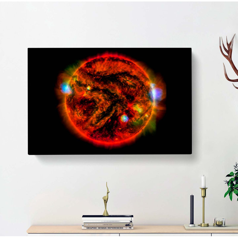 Staring At The Sun In Abstract - Wrapped Canvas, 40cm H x 60cm W x 3cm D