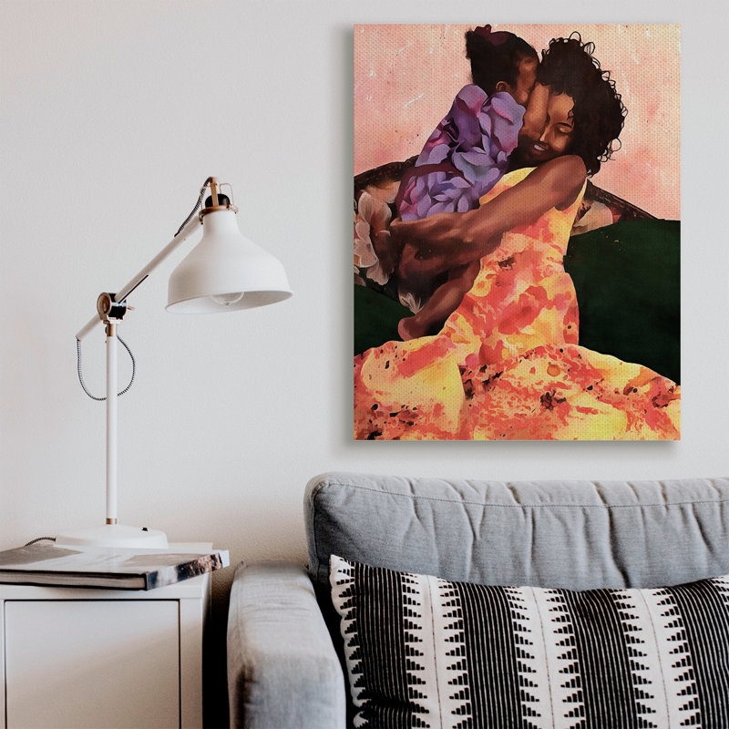 «Motherly Hug», Toile tendue, H 48 po x l 36 po