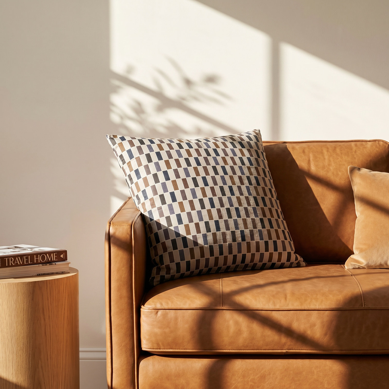 Mattia Geometric Throw Pillow, Feather, Square 20"