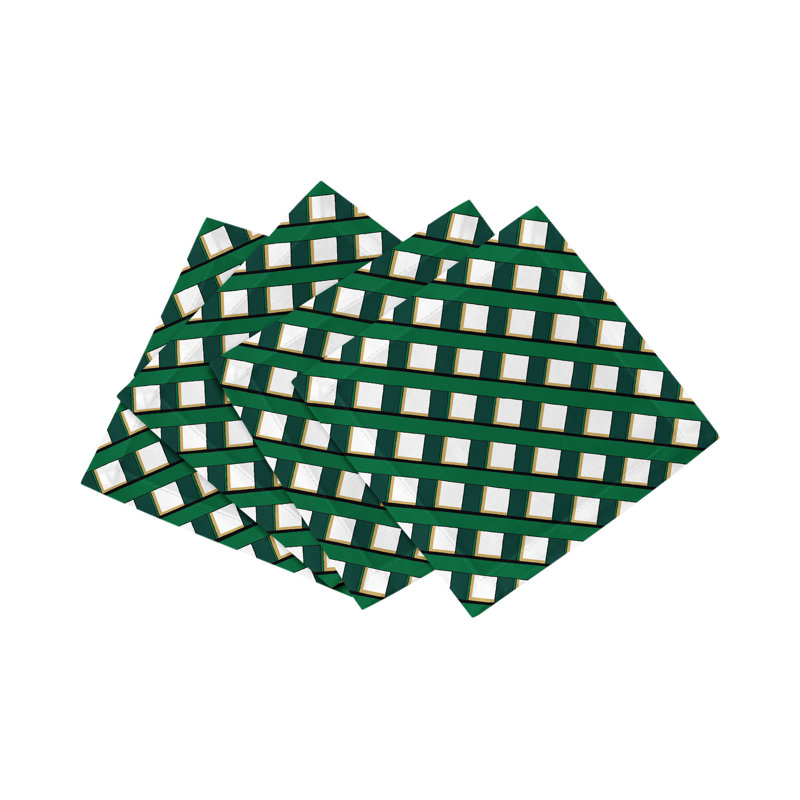 Cotton Blend Square Napkins, Green