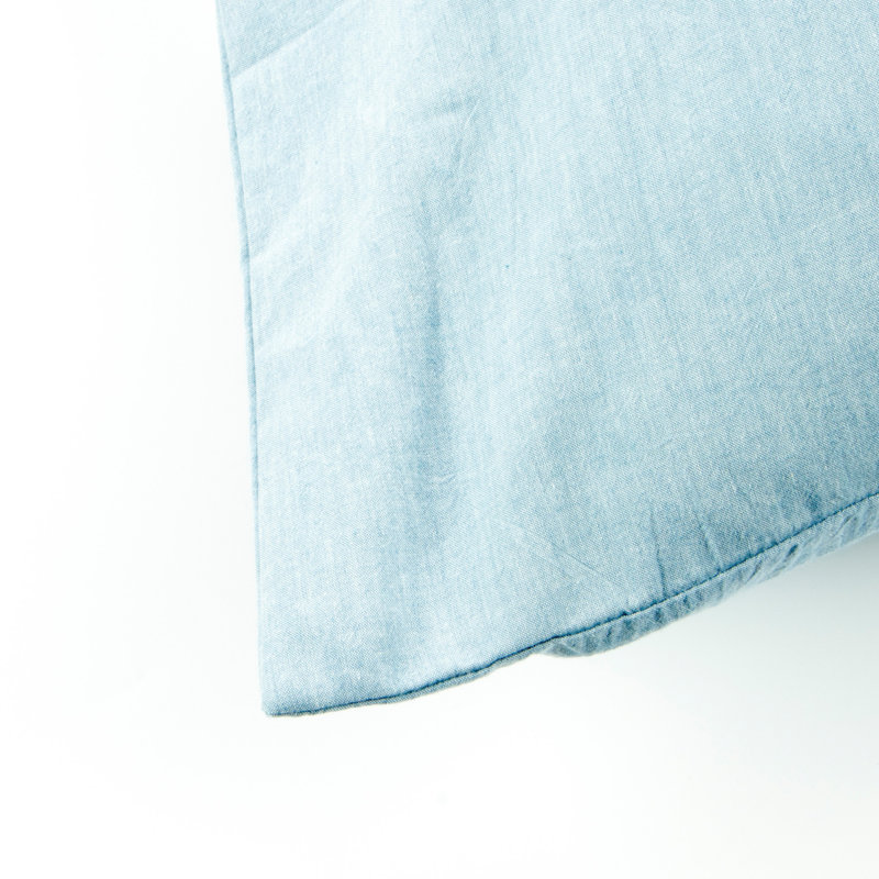  Taie d'oreiller en coton 500 fils, Bleu, Taie d'oreiller taille très grand