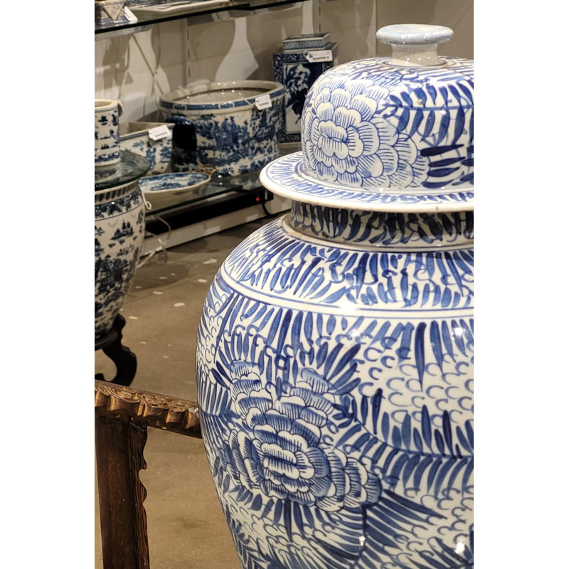Handmade Porcelain China Ginger Jar