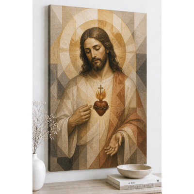 Grande œuvre d'art géométrique sur toile 24 po x 36 po, impression géométrique sur toile pour le bureau, le salon, la chambre à coucher, la maison, la salle de prière prête à être accrochée