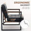 Modern Faux Leather button-tufted design Accent Chair with Metal Farme 110° Recline-1211500630