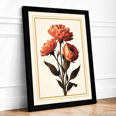 Carnation Studies Botanical - Framed Print