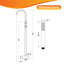 Robinet de baignoire thermostatique autoportant à un trou en acier inoxydable 316 avec douche à main-122595905
