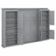 Lit escamotable avec armoires de rangement coulissantes doubles, tablettes latérales doubles à 6 niveaux-81808656