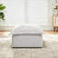 Repose-pieds rembourré carré en chenille avec surmatelas moelleux surdimensionné - entièrement comprimé, aucun assemblage requis-1695740898