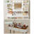 Vanity Desk with Mirror and 10 LED Lights, 3 Levels of Adjustable Brightness, Dresser Table with Hidden and Open Shelves