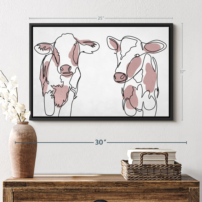 Cute Cows Canvas Print, 17" H x 25" W