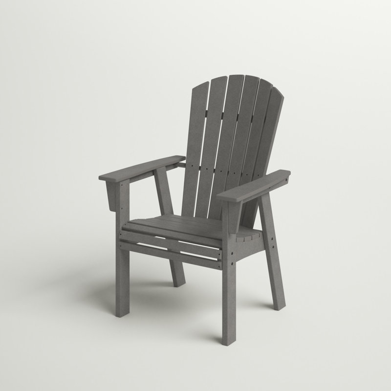 Chaise Adirondack POLYWOOD Nautical Curveback, Gris ardoise