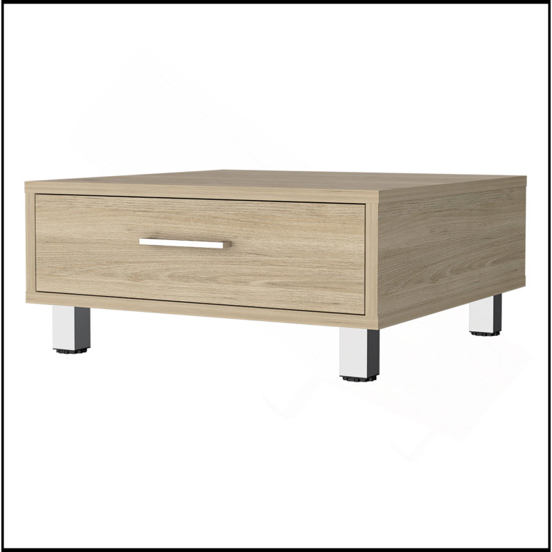 Table basse Myers, quatre pieds, un tiroir