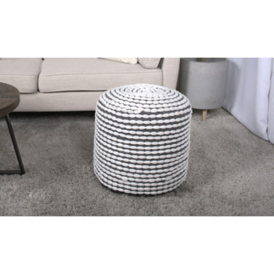 Pouf cylindrique Water Water en blanc - capacité intérieure de 250Lb