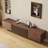 70.87'' Mid-Century Modern Style  TV Stand & Media Console with Grille Doors and Storage Cabinets  for Living Room