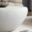 Table basse 43,31 po elliptique en fibre de verre pour salon Vintage