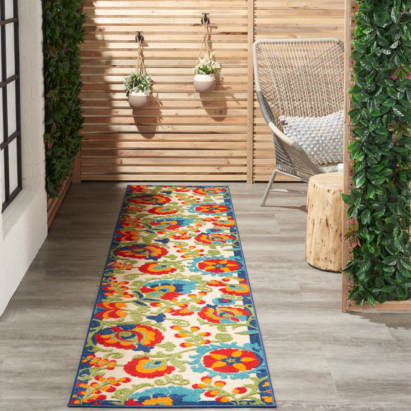 Floral Area Rug, Runner 69cm x 305cm