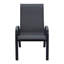 Ensemble de foyer carré gris foncé 5 pièces Courtyard Casual Santa Fe avec 1 foyer et 4 chaises
