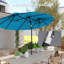 Large Patio Umbrella For 6-8 Person Rectangular/Oval Table, 12 Ribs Rustproof Steel Frame, Uv Protected Waterproof, Easy Crank Lift-942247957-942247959