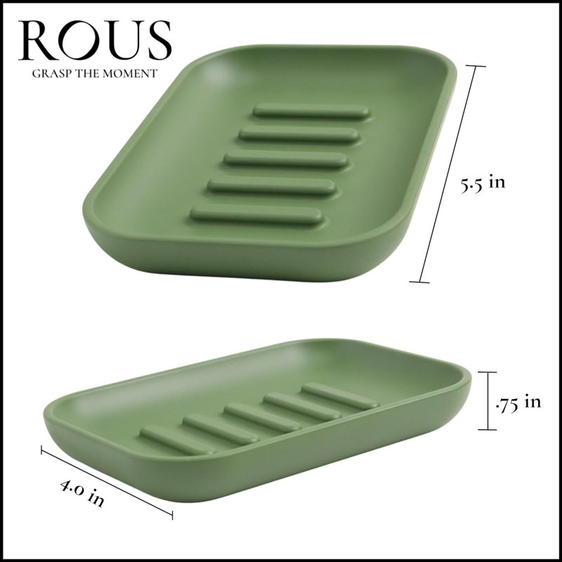 Alabaster Soap Dish, Olive (Green)