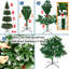Arbre de noël artificiel pin vert/blanc bonhomme-1432572948