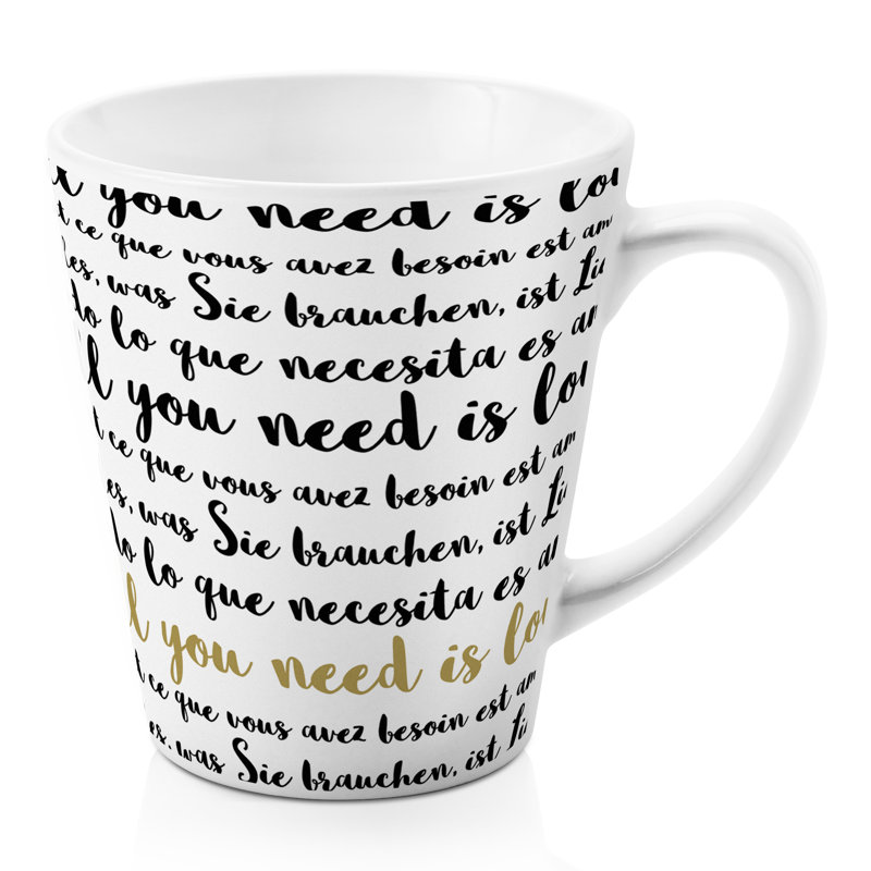 Grande tasse à café love langues Hucksley, Verre à vin