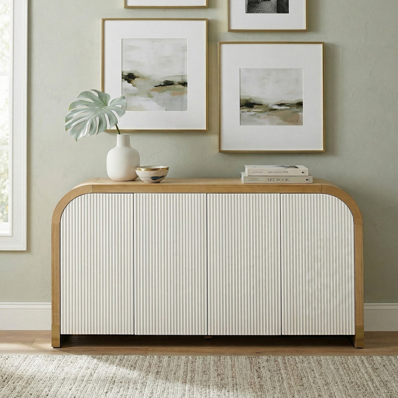 Console de 60 po pour le couloir, Naturel / naturel