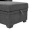 Canapé modulaire 76,5 po en mélange de lin avec lit escamotable et rangement pour chaise longue-1498547426