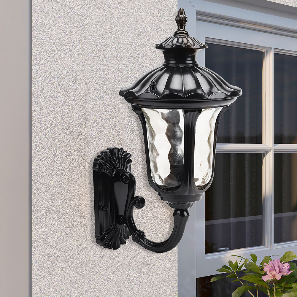 Matte Black 38cm H Outdoor Wall Lantern