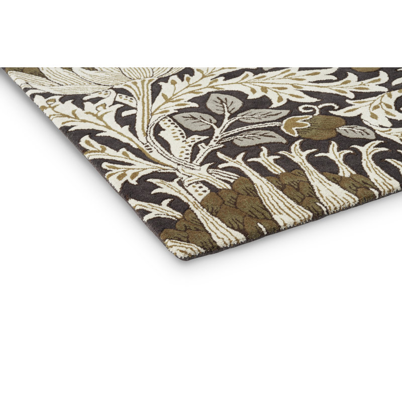 Morris Wool Floral Area Rug, Rectangle 4'7" x 6'7"